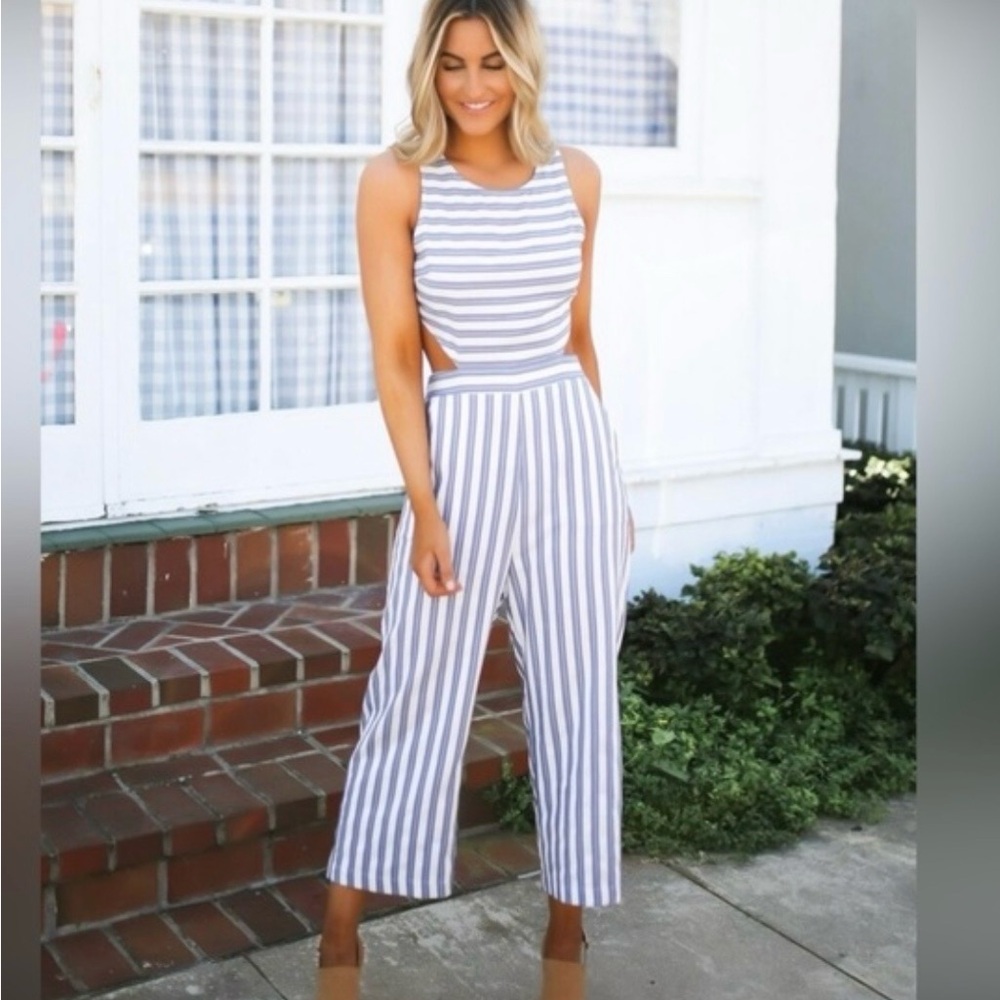 Magnolia boutique striped Jumpsuit
